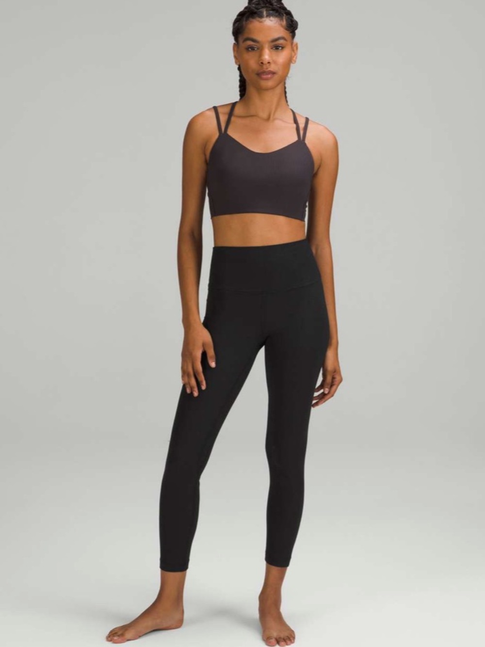 Lululemon Align Ribbed High-Rise Pant 25” Black - Size 8 (W5FJTS)